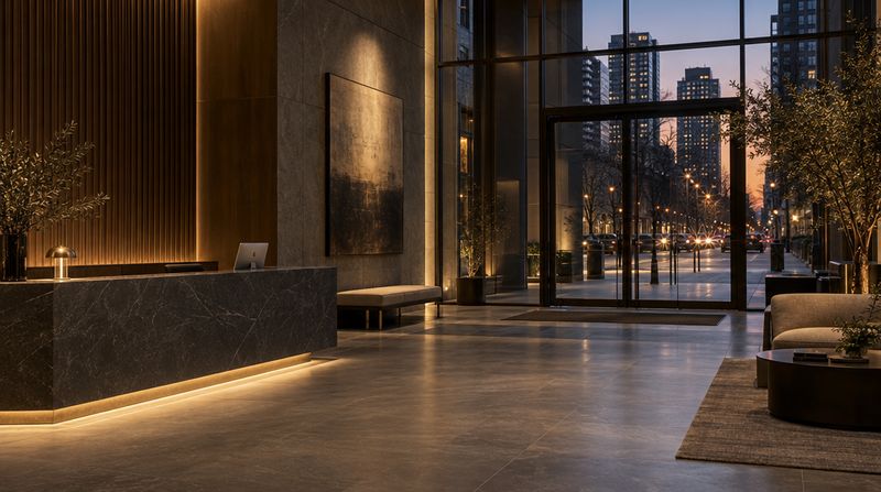 Building lobby entrance